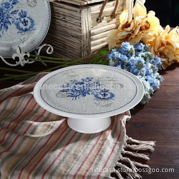 11 Inches Fine New Bone China Porcelain Ceramic Cake Stand of Blue Dream